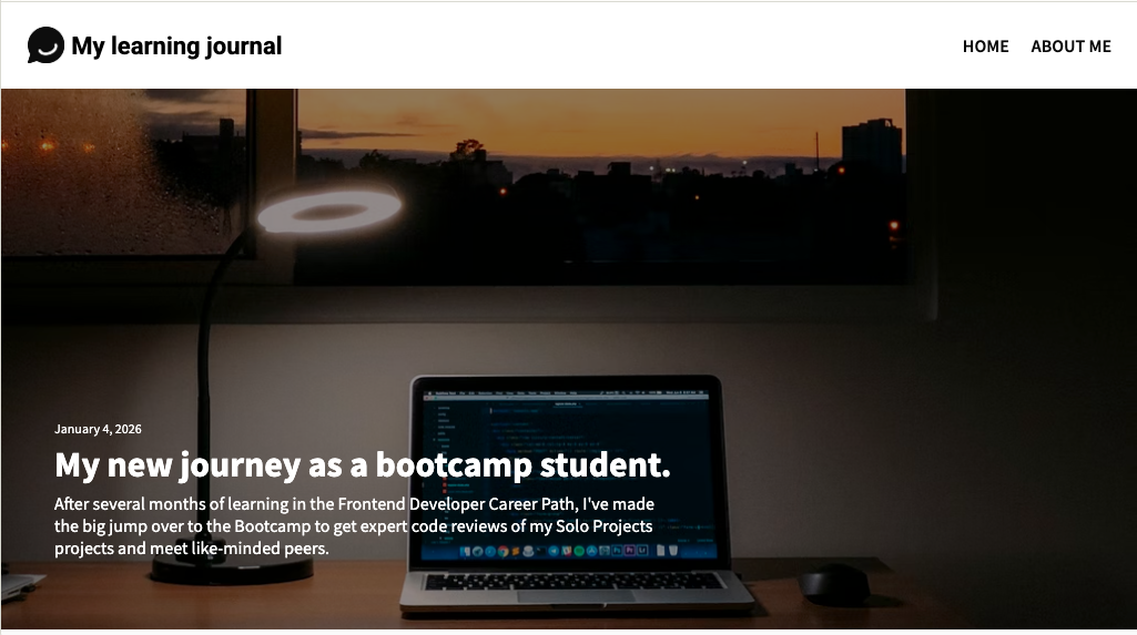 Learning Journal Blog project thumbnail