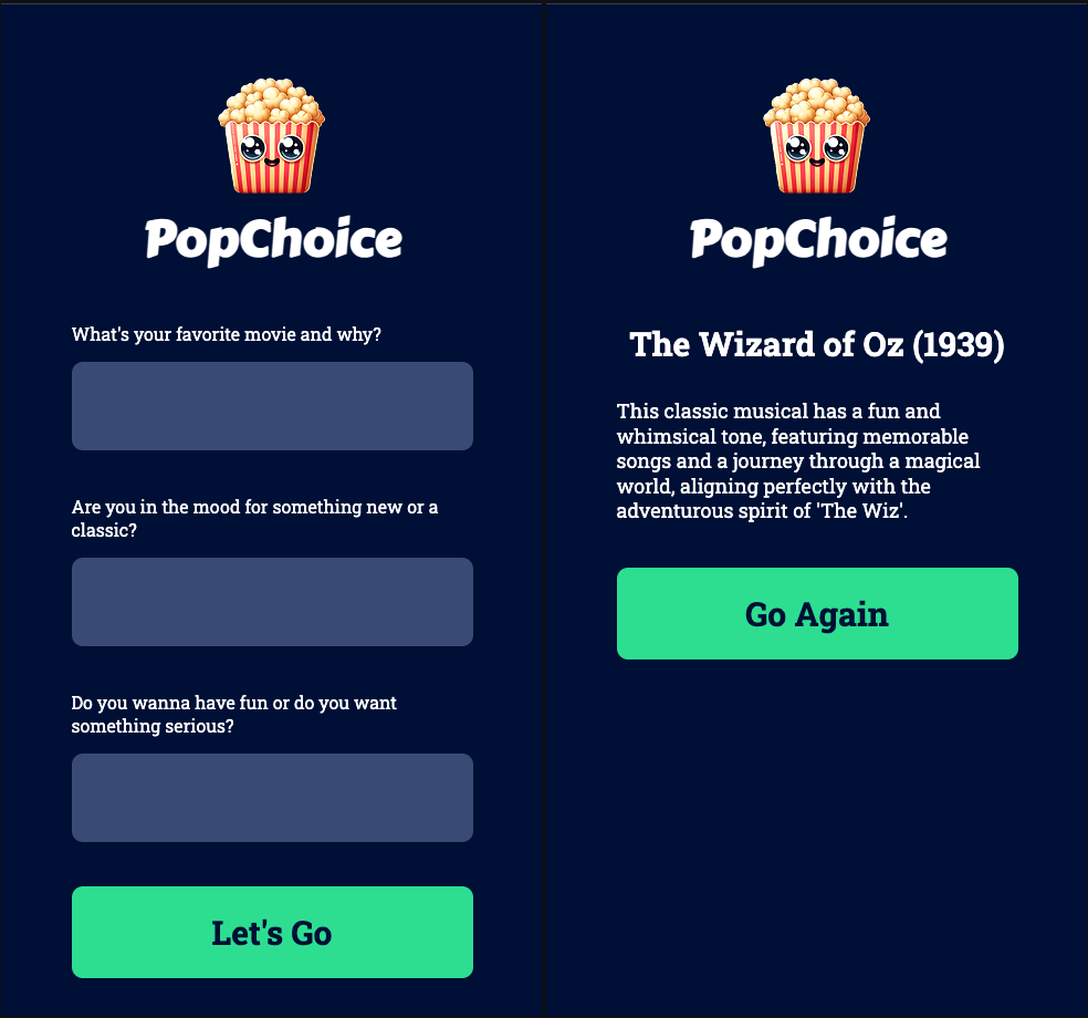 PopChoice - AI Movie Recommendations project thumbnail