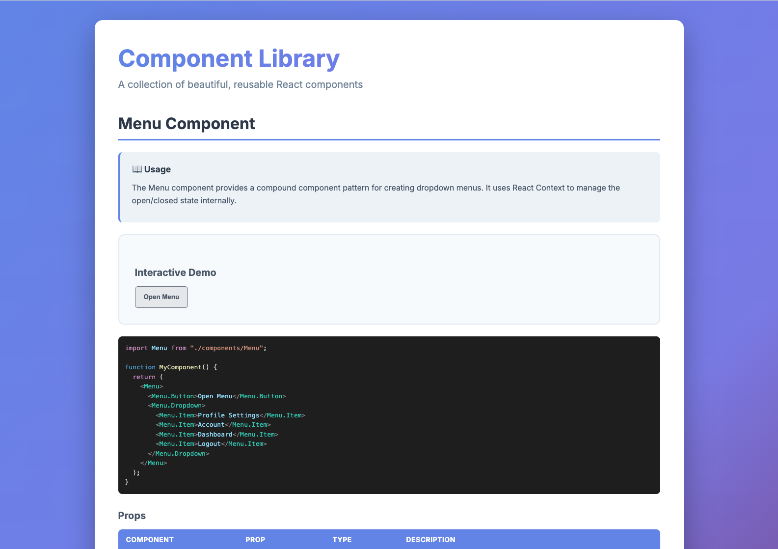 Component Library project thumbnail