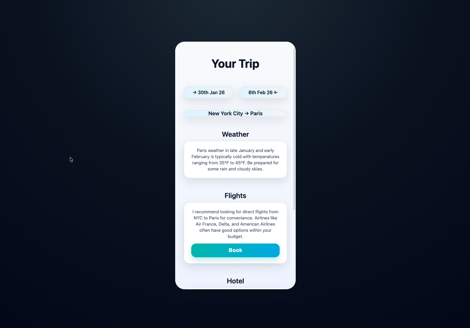 AI Travel Agent project thumbnail